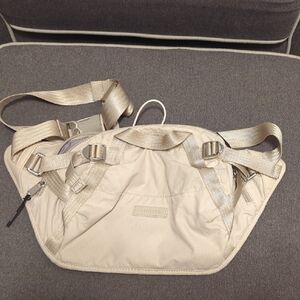 Athleta Cream Quilted Bag